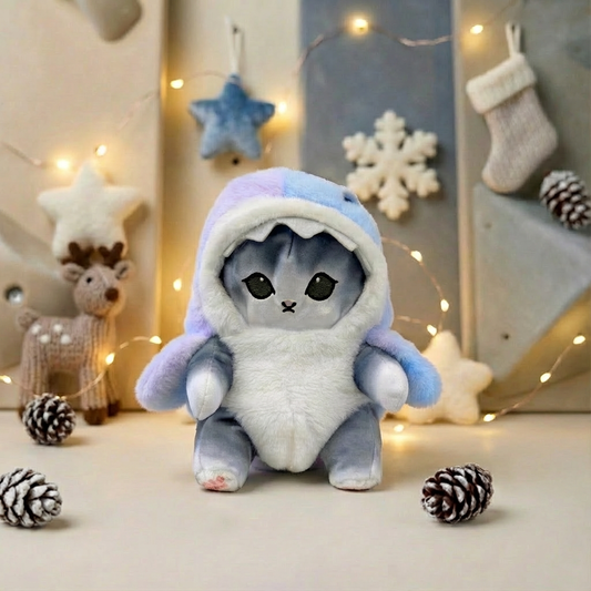 Mofusand Shark Cat Chalk Bag (Pastel Blue Hues)